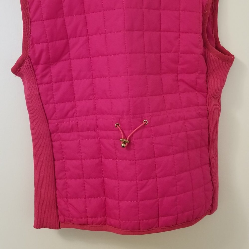 Coral Quilted Vest with Pockets - Picture 3 of 6